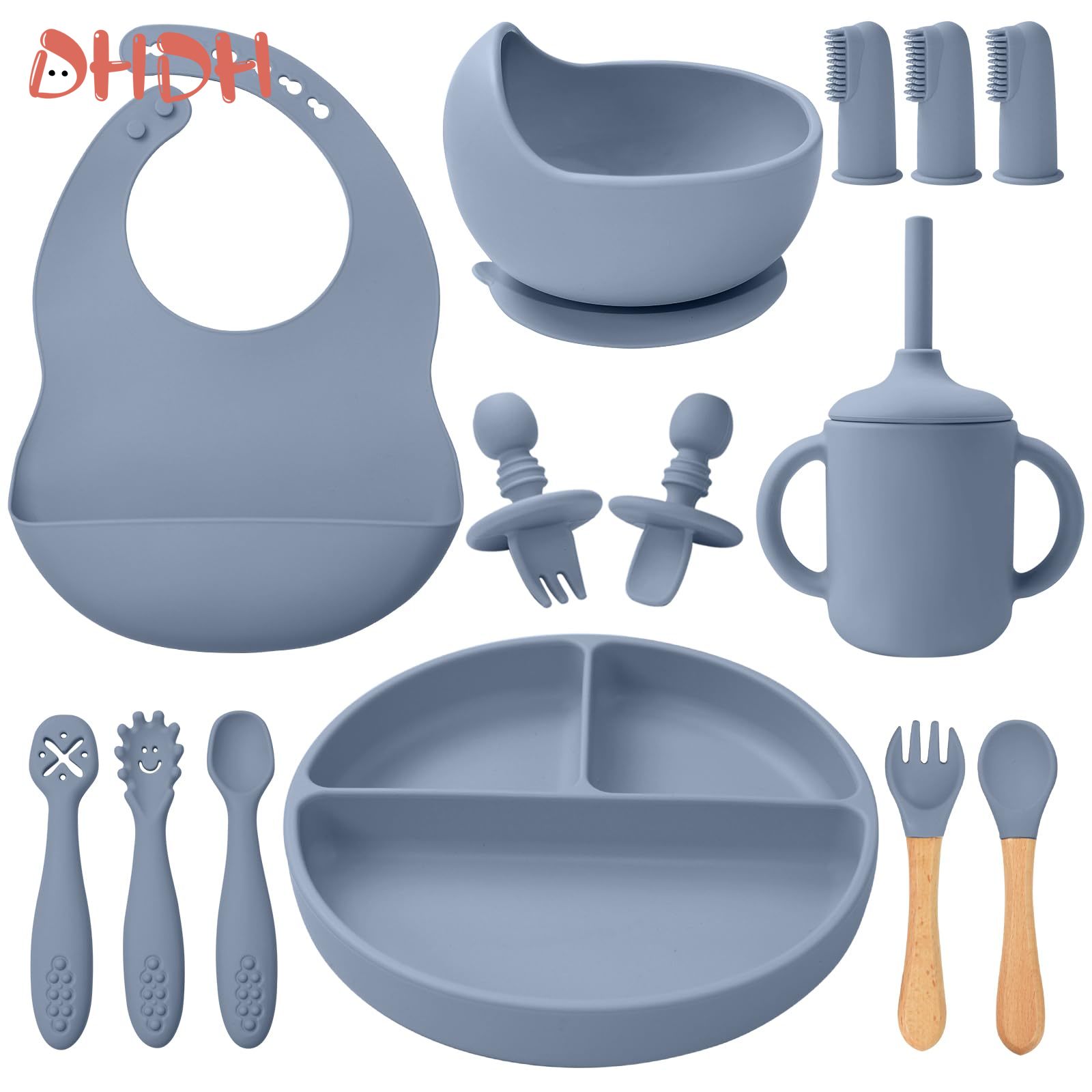 Baby Food Tray - Silicone Baby Feeding Set Tableware Baby