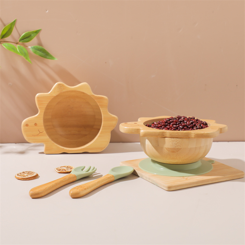 Baby Wooden Tableware Set Dino - Baby Food Tray 评论和价格