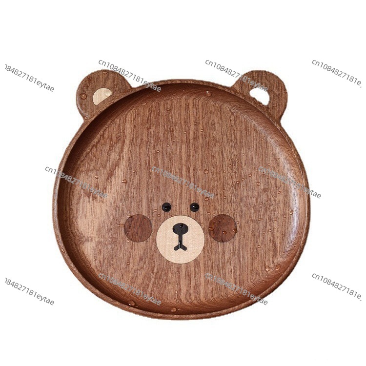 Creative Wooden Bear Shaped Tr - Baby Food Tray 评论和价格