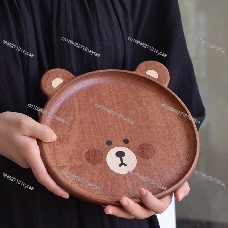 Creative Wooden Bear Shaped Tr - Baby Food Tray 评论和价格