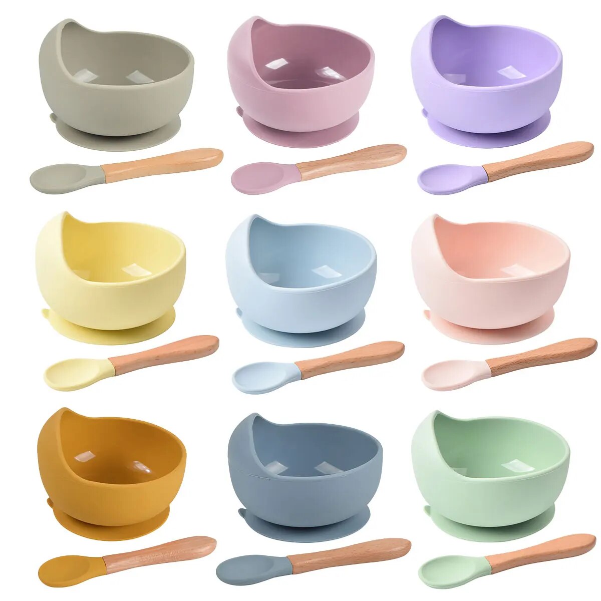 2PCS Silicone Baby Feeding Bow - Baby Food Tray 评论和价格