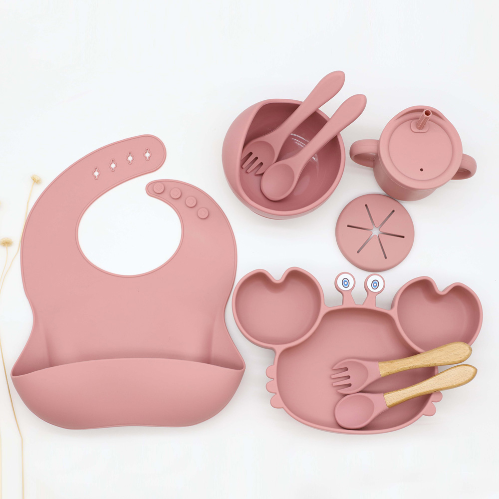 9pcs cartoon crab plates and b - Snack Cup Toddler 评论和价格